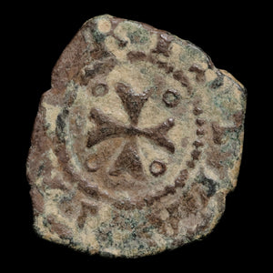 Kingdom of Navarre, King Philip IV, AE Denier - 1574 to 1591 CE - Spanish States