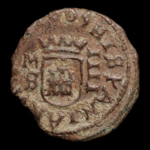 Spanish Empire, King Philip IV, AE 4 Maravedis - 1663 CE - Spanish Empire
