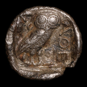 Attica, City of Athens, AR Fourrée Tetradrachm (Ancient Forgery), Owl & Athena - c. 454 to 404 BCE - Ancient Greece