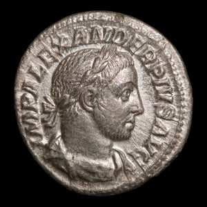 Rome, Emperor Severus Alexander, AR Denarius, Sol (Sun God) - 232 CE - Roman Empire