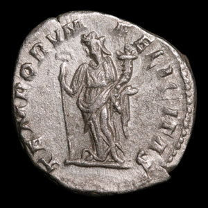 Rome, Emperor Elagabalus, AR Denarius, Felicitas (Divine Productivity) - 218 to 222 CE - Roman Empire