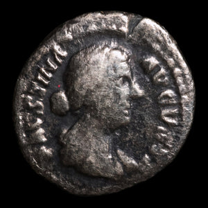 Rome, Empress Faustina the Younger, AR Denarius, Hilaritas (Deity of Joy) - 161 to 176 CE - Roman Empire
