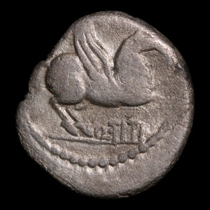 Roman Republic, Q. Titius, AR Quinarius, Victory & Pegasus - 90 BCE - Roman Republic