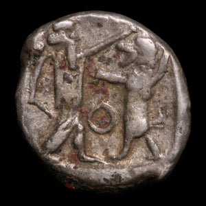 Phoenicia, City of Sidon, AR 1/8 Shekel, Ship & Man Fighting Lion - c. 400 to 333 BCE - Greek World
