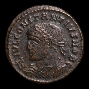 Rome, Emperor Constantius II, AE Unit, "Camp Gate" Reverse - 328 CE - Roman Empire