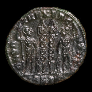 Rome, Emperor Constantius II, AE Unit, Two Soldiers Reverse - 334 to 335 CE - Roman Empire