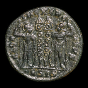 Rome, Emperor Constantine II, AE Unit, Two Soldiers Reverse - 334 to 335 CE - Roman Empire
