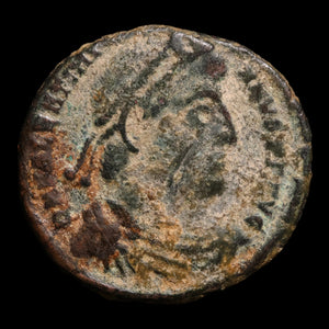 Rome, Emperor Valentinian I, AE Unit, Emperor Dragging Captive Reverse - 364 to 367 CE - Roman Empire