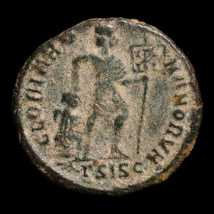 Rome, Emperor Valentinian I, AE Unit, Emperor Dragging Captive Reverse - 364 to 367 CE - Roman Empire