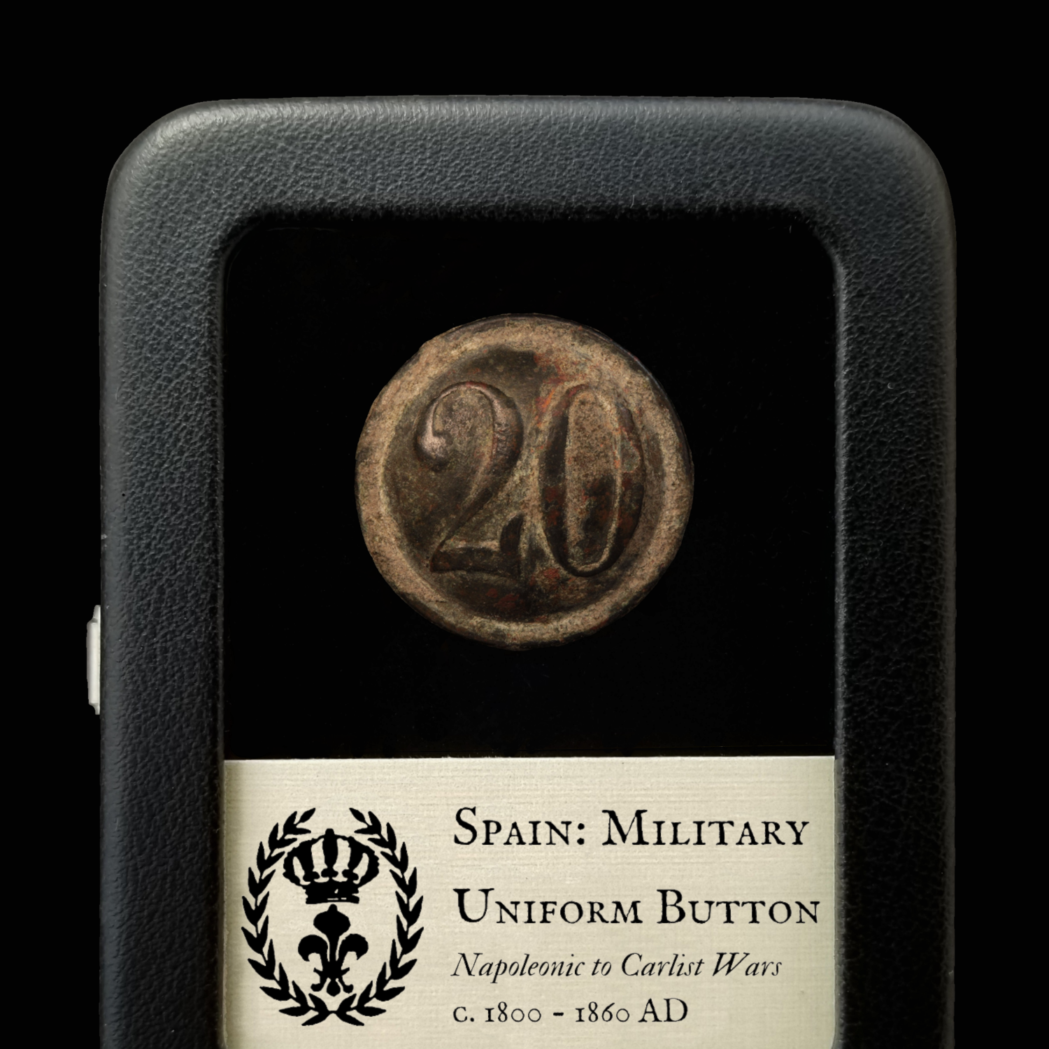 Spain, Napoleonic to Carlist Wars, Military Button - c. 1800 to 1860 CE - Spain