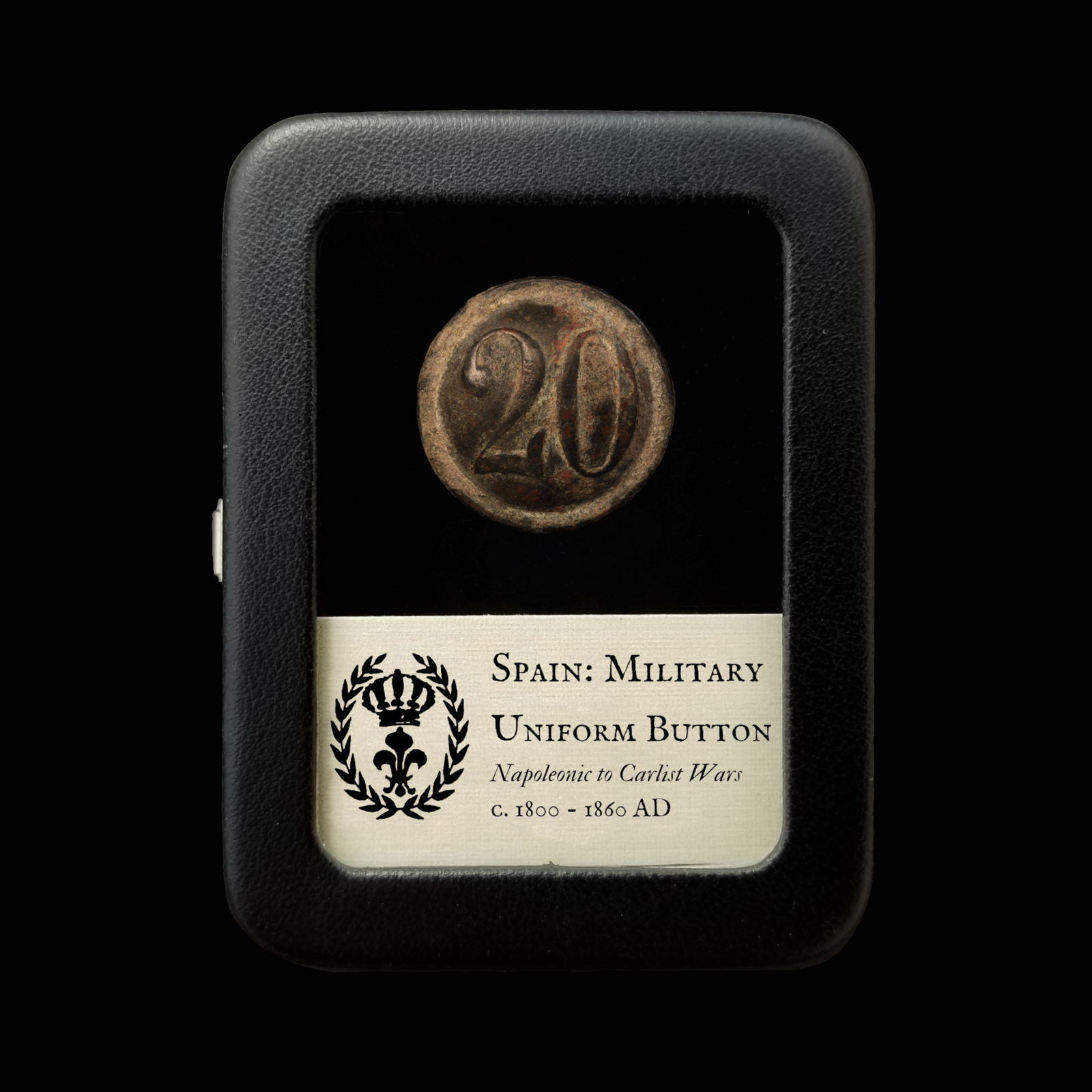 Spain, Napoleonic to Carlist Wars, Military Button - c. 1800 to 1860 CE - Spain