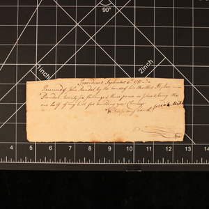 Construction Receipt, Providence, Rhode Island - 1781 - United States - 5/10/23 Auction