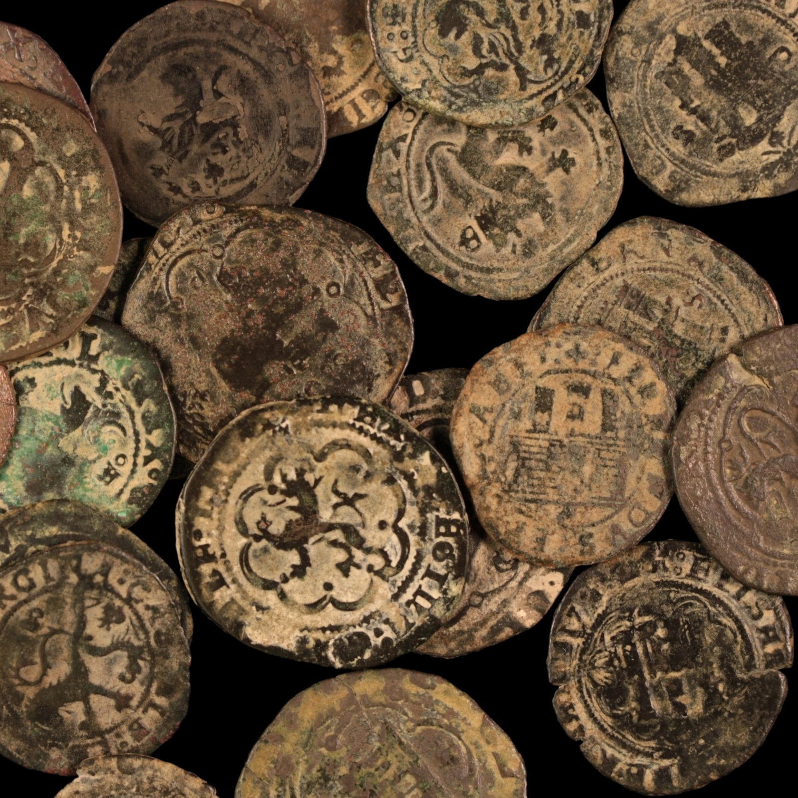 Ferdinand II & Isabella I (Catholic Monarchs) Maravedis - c. 1522 to 1566 CE - Spain