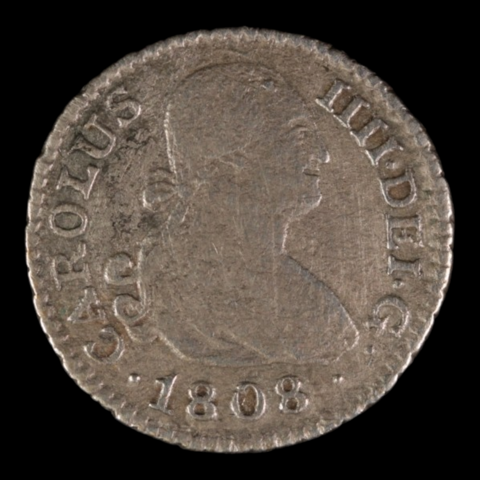 Spain, Charles IV, Silver 1/2 Real - 1808 - Mexico Mint - 8/23/23 Auction
