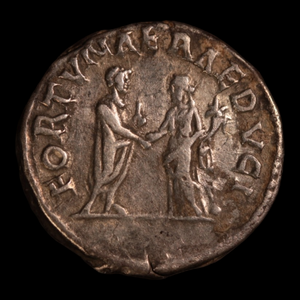 Denarius, Emperor Hadrian, Hadrian & Fortuna Reverse - 133 to 135 CE - Roman Empire - Auction 9/6/23