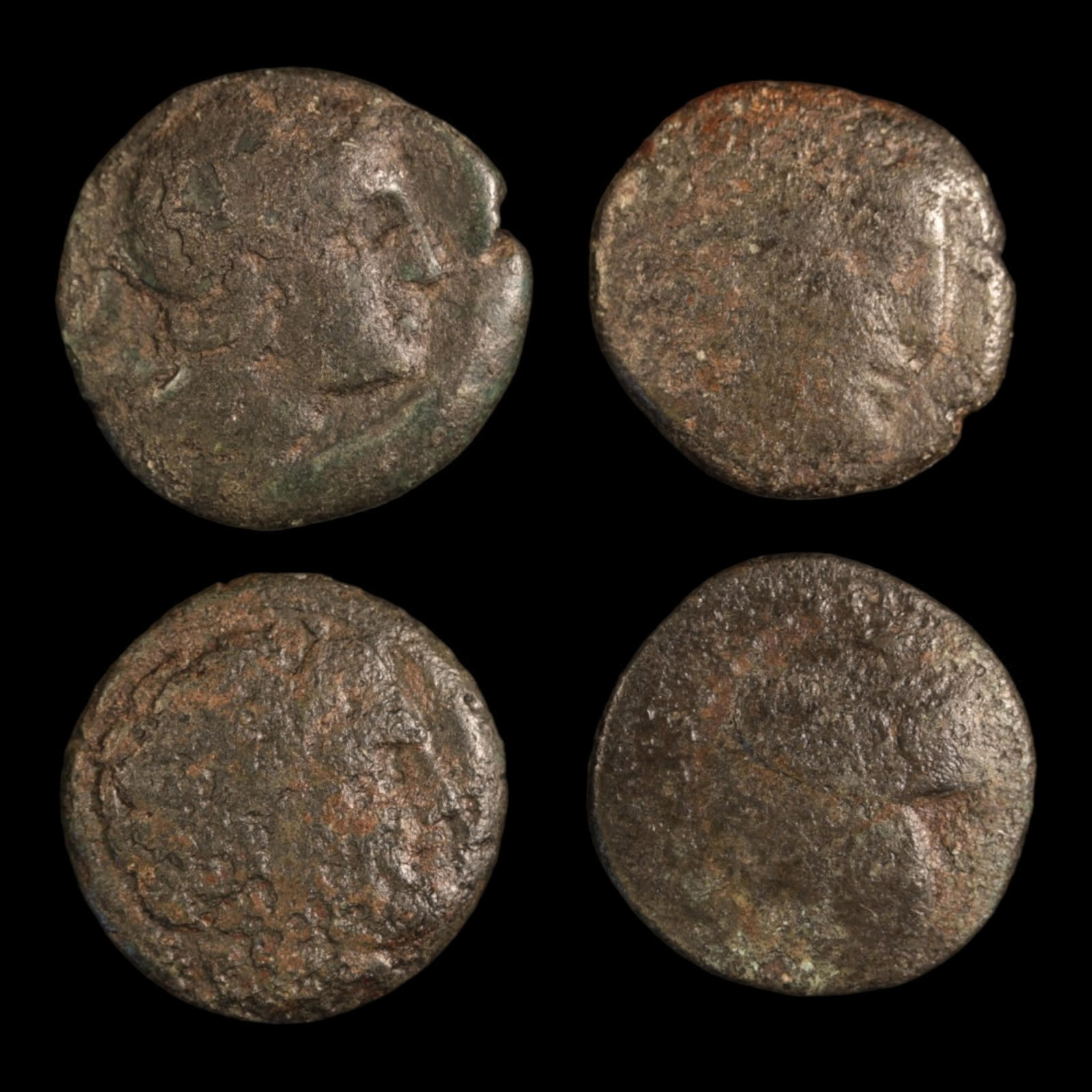 Lot of 4 Bronze Units, Kingdom of Macedon - c. 350 to 200 BCE - Macedon/Greece - 9/13/23 Auction