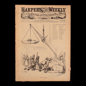 Harper's Weekly — "The Solid South," Many Political Comics About the Post War South