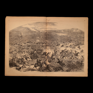 Harper's Weekly — Large "Cavalry Attack" Engraving, Stonewall Jackson, Naval Battles