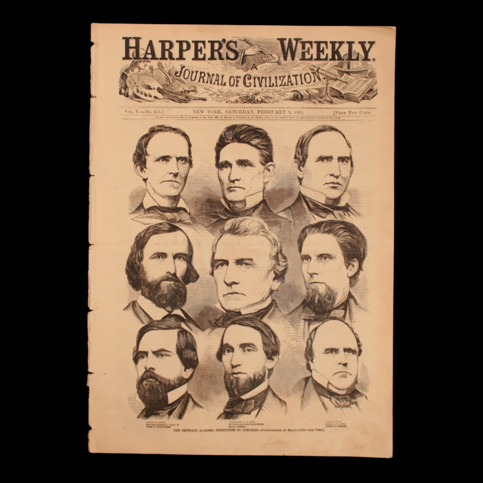 Harper's Weekly — Alabama Secedes, Iron Plated Warships