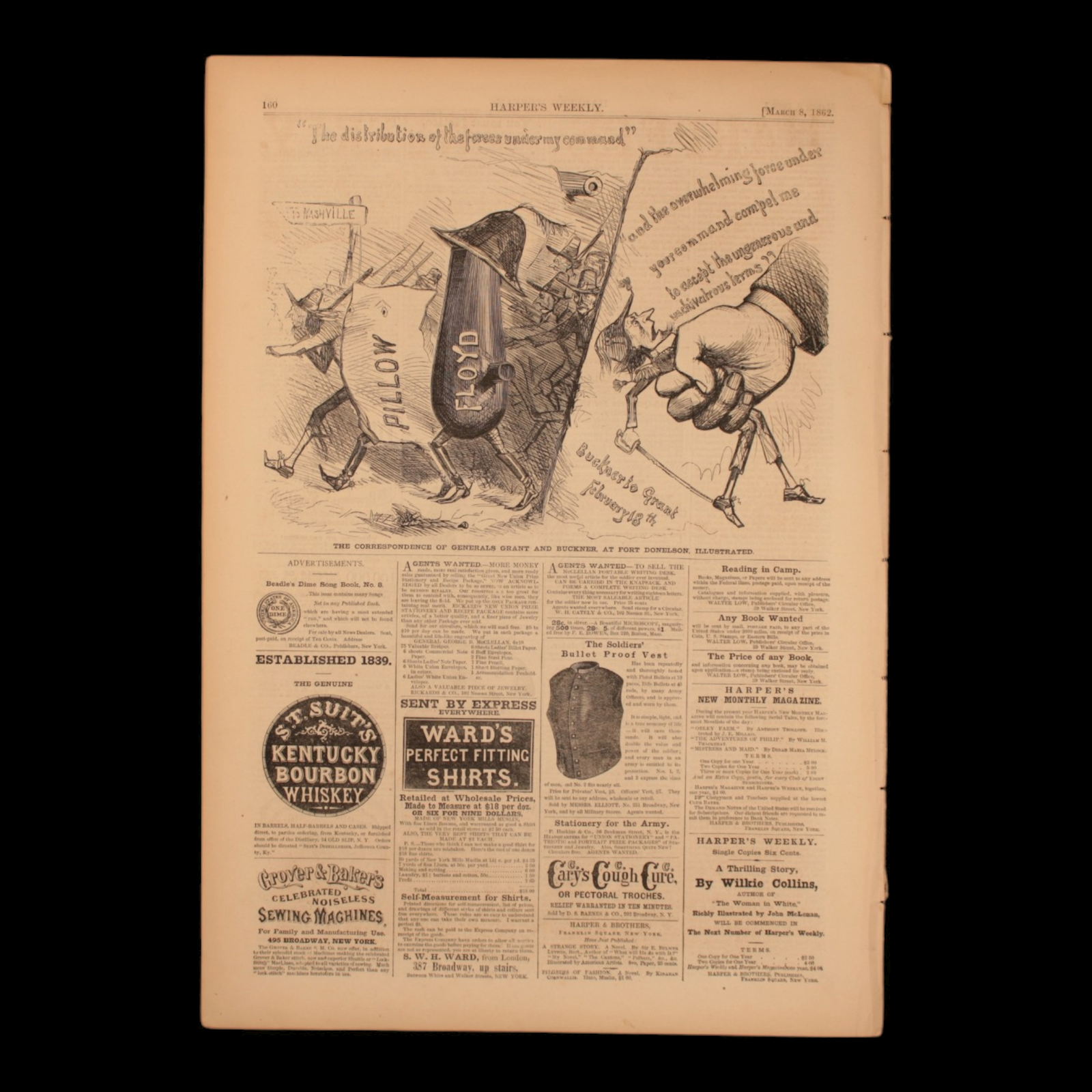 Harper's Weekly — Ulysses S. Grant Cover, Battle of Fort Donelson Engraving