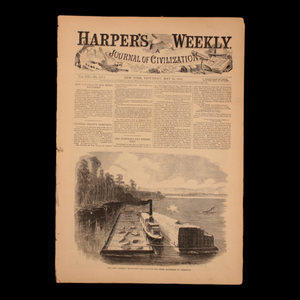 Harper's Weekly — Large "Cavalry Attack" Engraving, Stonewall Jackson, Naval Battles