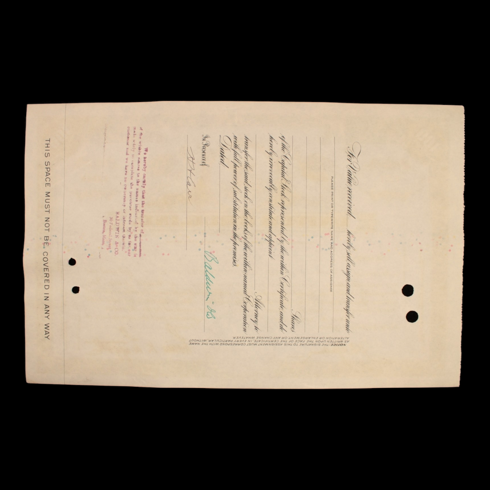 United Drug, Inc. Stock Certificate - 1930s - Pharmacy Chain