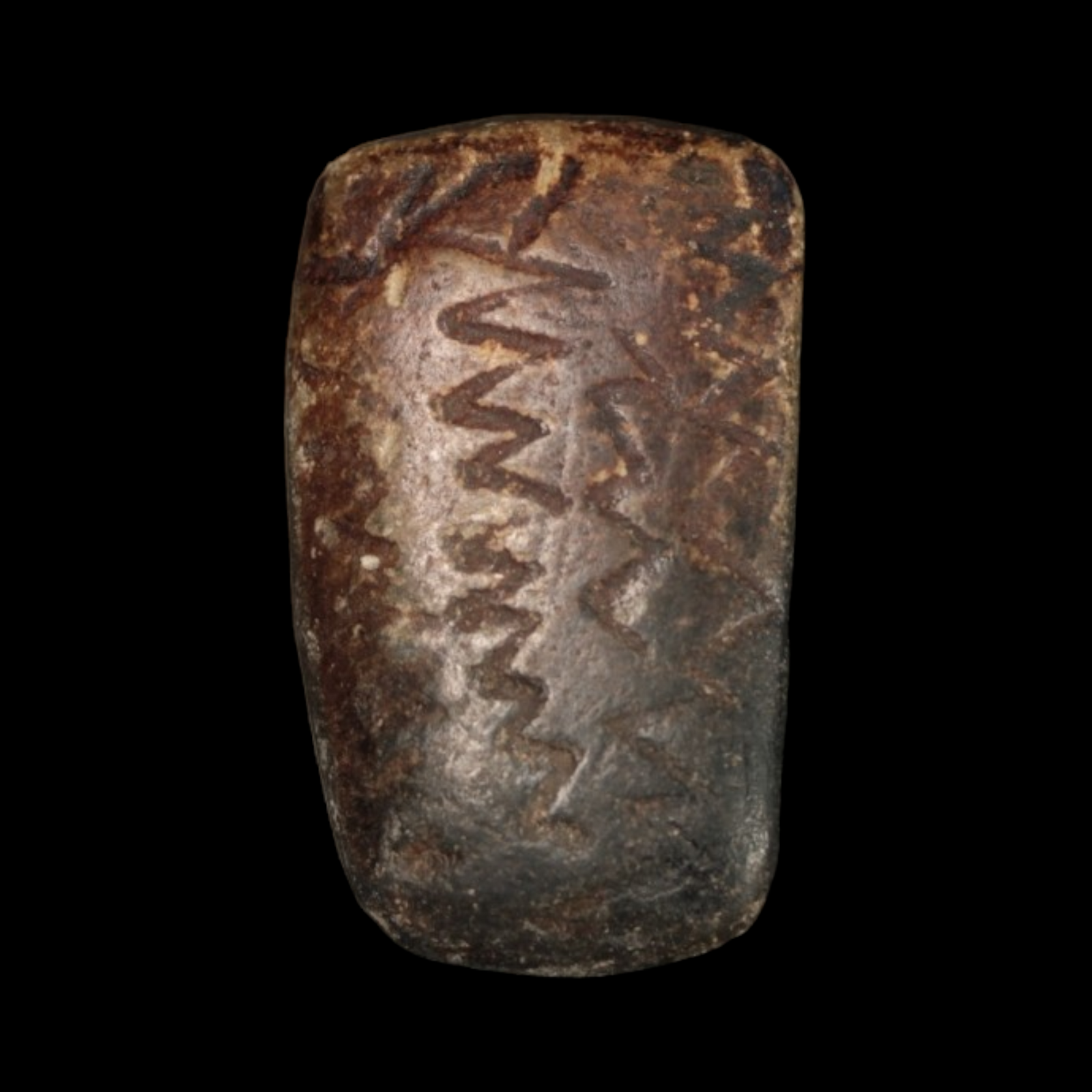 Mesopotamian Stone Seal Stamp, 24mm - c. 4000 – 3000 BCE - Western Mesopotamia - 10/4/23 Auction