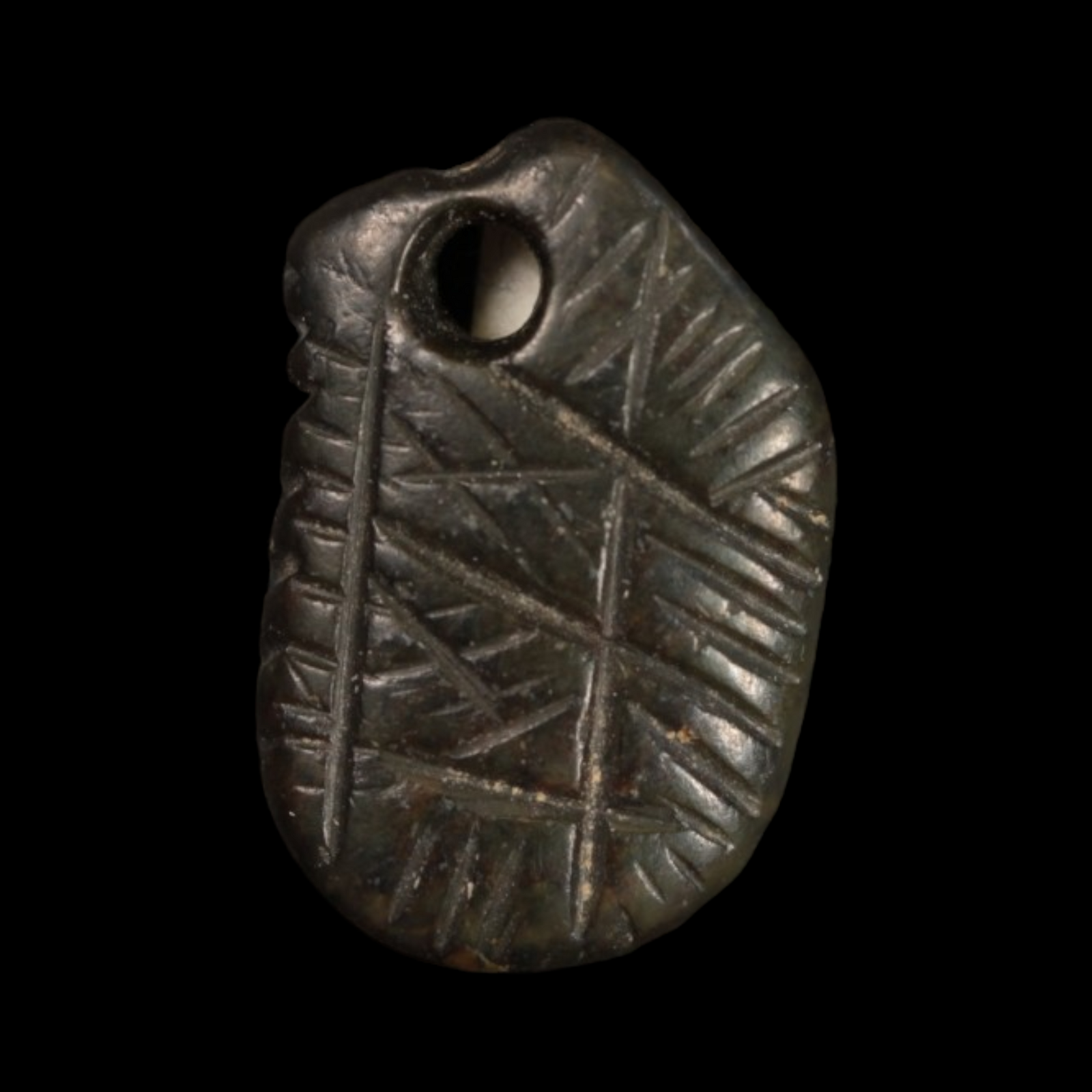 Mesopotamian Stone Seal Stamp, 16mm - c. 5600 – 5000 BCE - Western Mesopotamia - 10/4/23 Auction