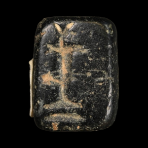 Mesopotamian Stone Seal Stamp, 16mm - c. 4000 – 3000 BCE - Western Mesopotamia - 10/4/23 Auction