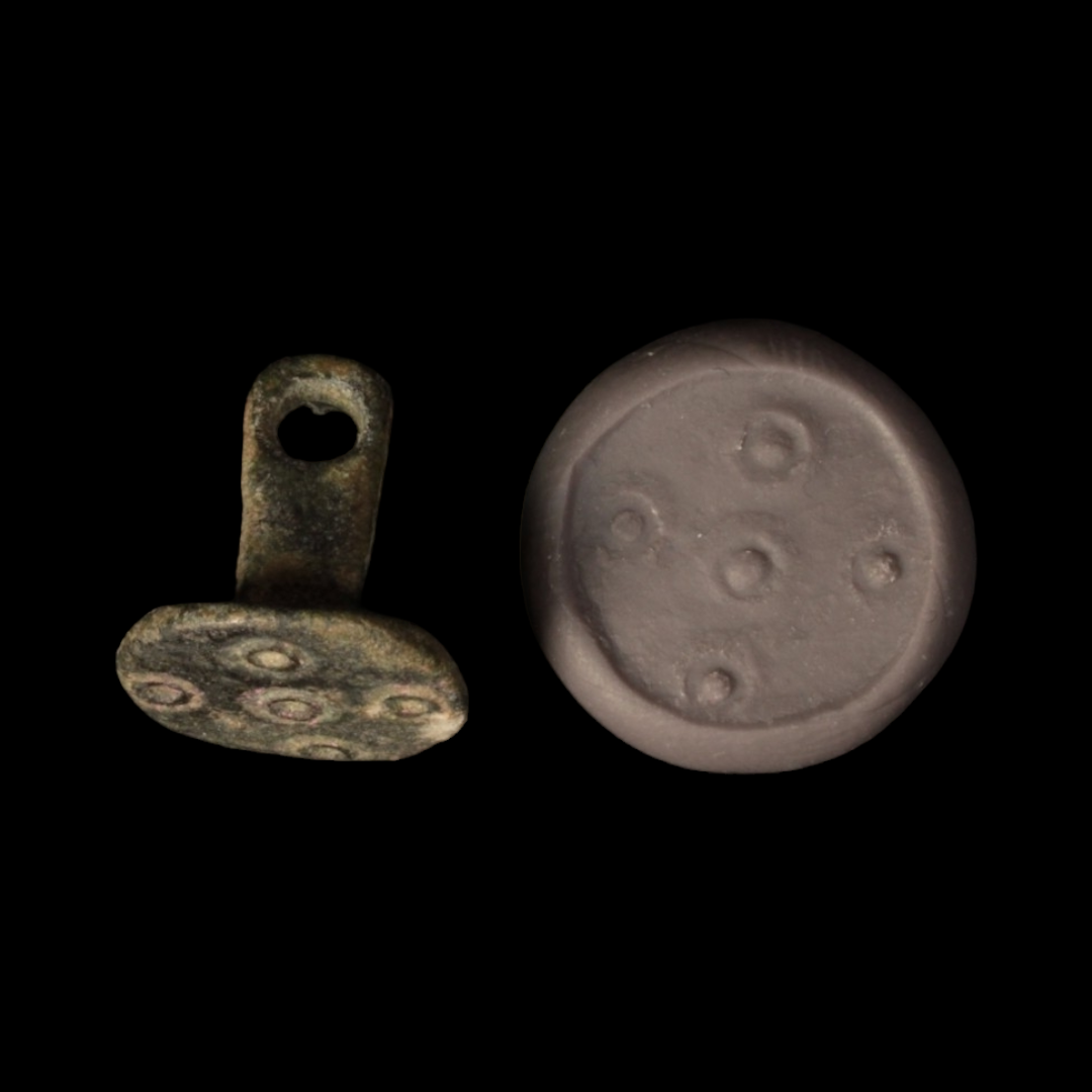 Byzantine or Islamic Bronze Seal Stamp - c. 700 to 900 CE - Byzantine or Islamic - 10/10/23 Auction
