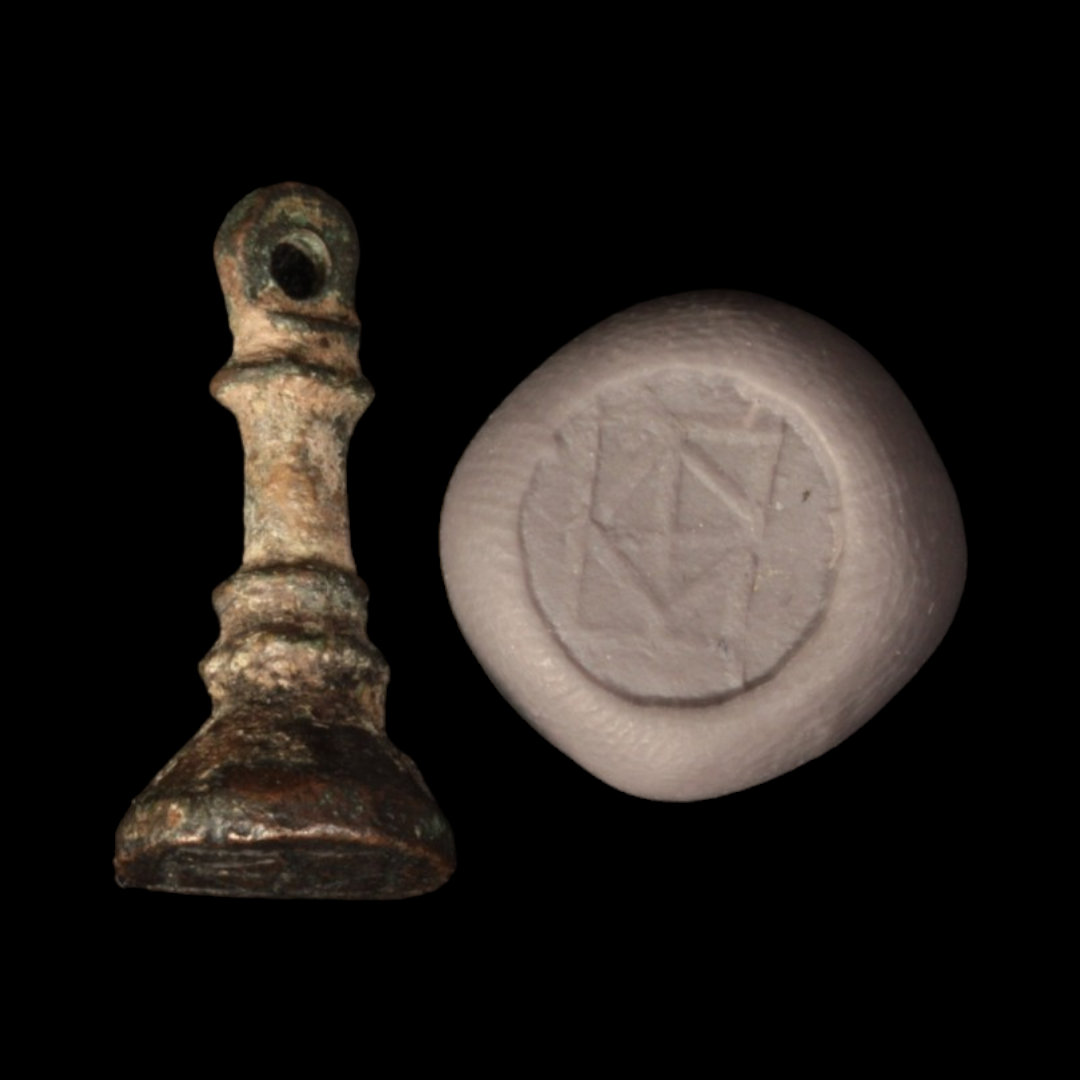 Byzantine or Islamic Bronze Seal Stamp - c. 700 to 900 CE - Byzantine or Islamic - 10/10/23 Auction