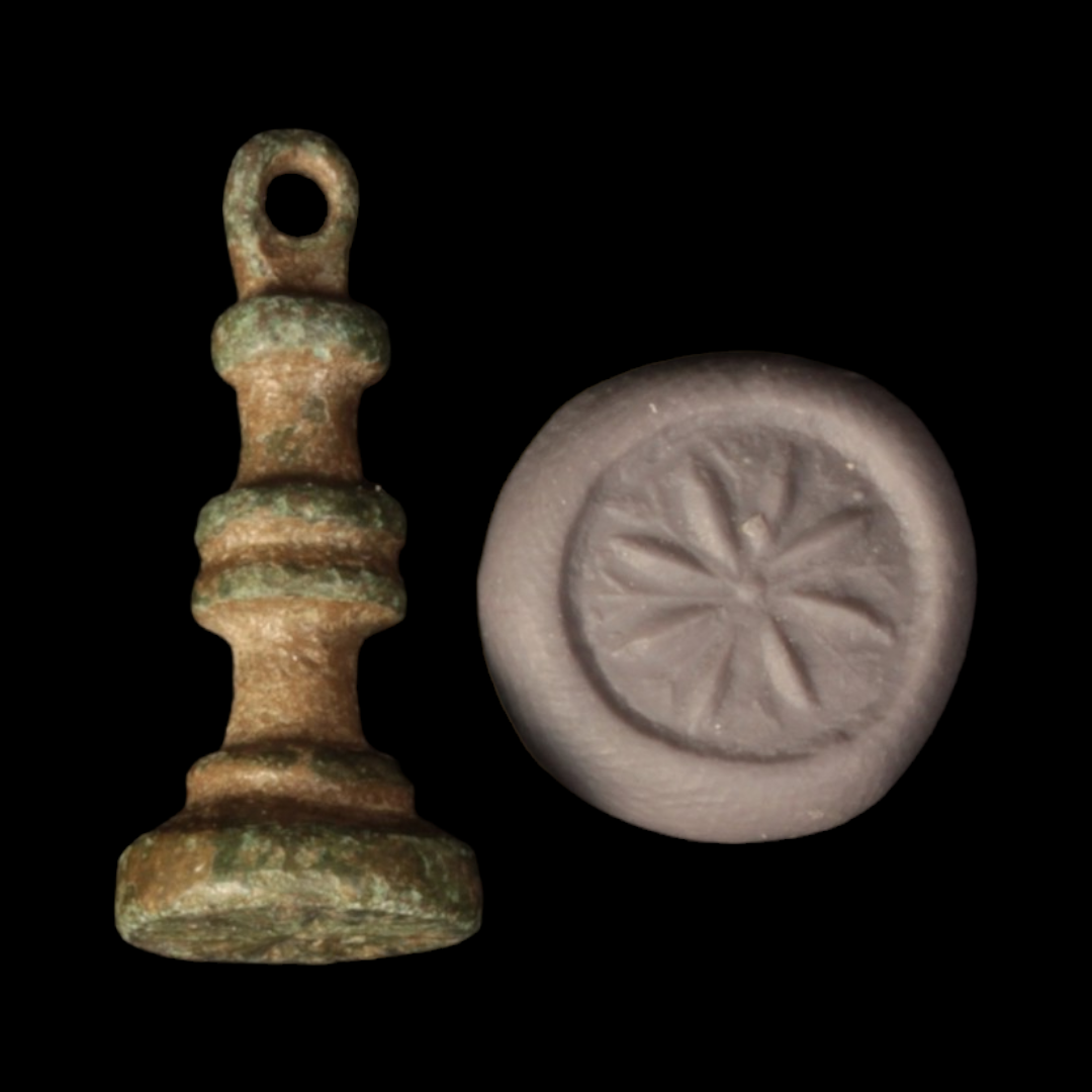 Byzantine or Islamic Bronze Seal Stamp - c. 700 to 900 CE - Byzantine or Islamic - 10/10/23 Auction