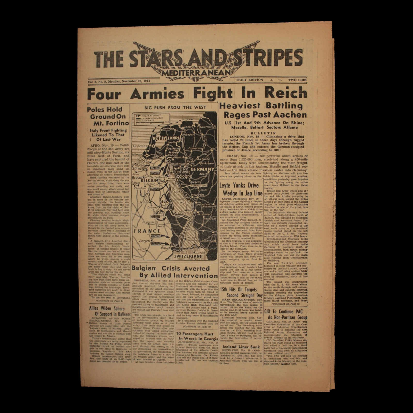 Stars and Stripes Newspaper, European Edition - 1942 to 1945 - World War II