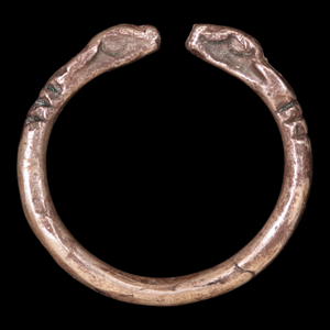 Achaemenid Empire, Serpent Headed Silver Ring - c. 530 to 350 BCE - Ancient Middle East - 10/25/23 Auction