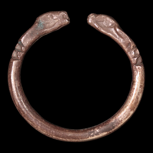Achaemenid Empire, Serpent Headed Silver Ring - c. 530 to 350 BCE - Ancient Middle East - 10/25/23 Auction
