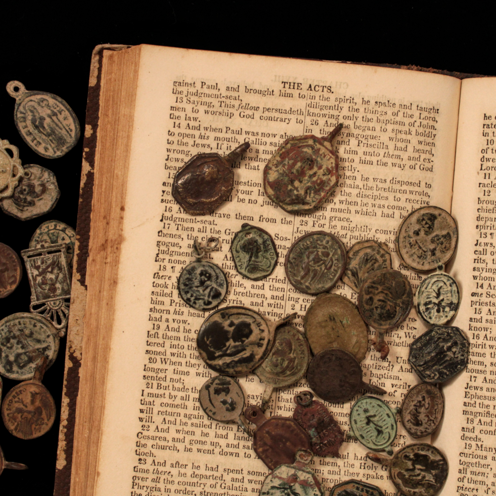 Catholic Religious Medal, Spanish Inquisition Era - 1500s to 1700s - Spanish Empire