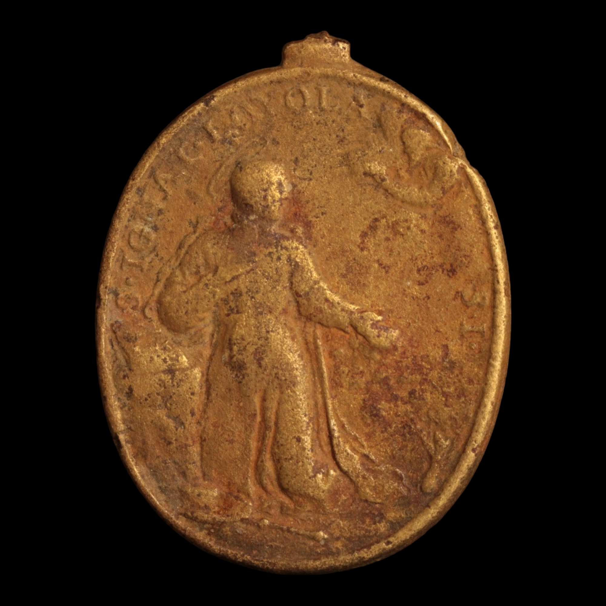 Religious Medal, Catholic Church, St. Francis of Borgia & St. Ignatius of Loyola, 42mm - 1500s to 1700s - Spanish Empire