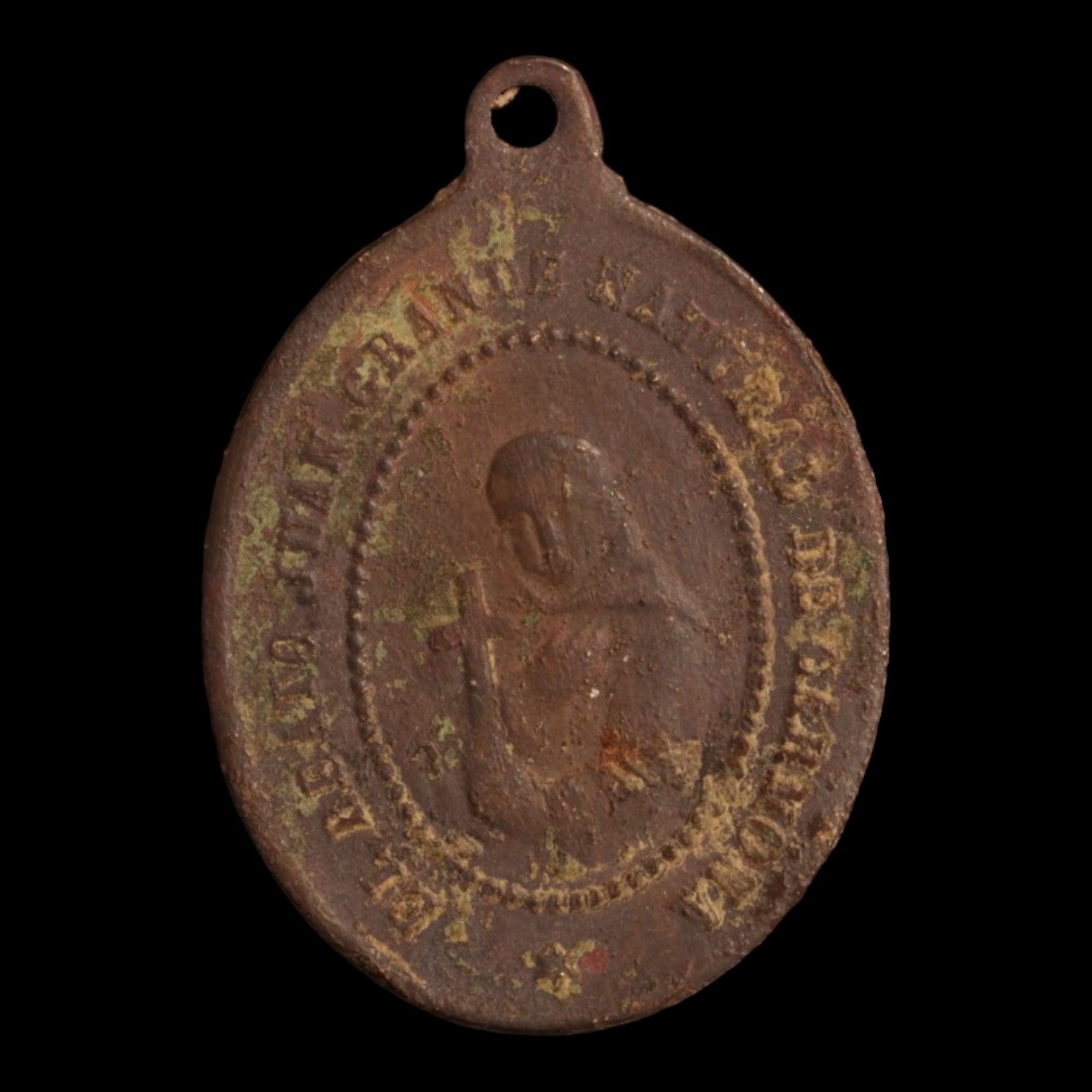 Religious Medal, Catholic Church, St. John Grande, 29mm - 1500s to 1700s - Spanish Empire