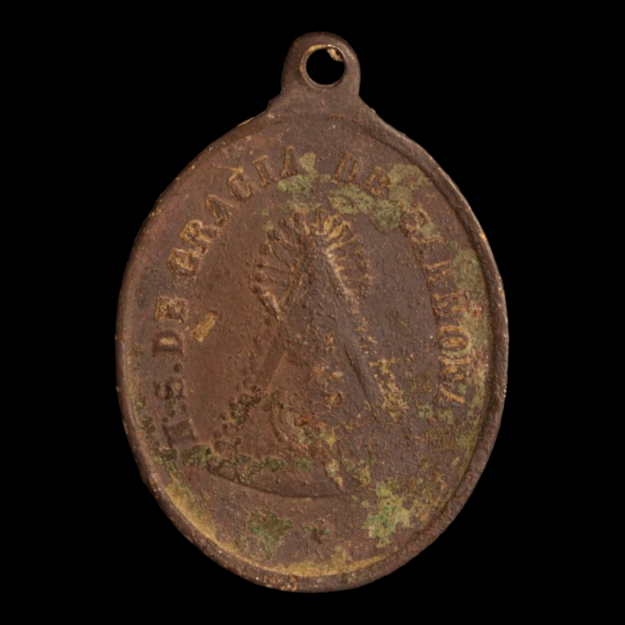 Religious Medal, Catholic Church, St. John Grande, 29mm - 1500s to 1700s - Spanish Empire