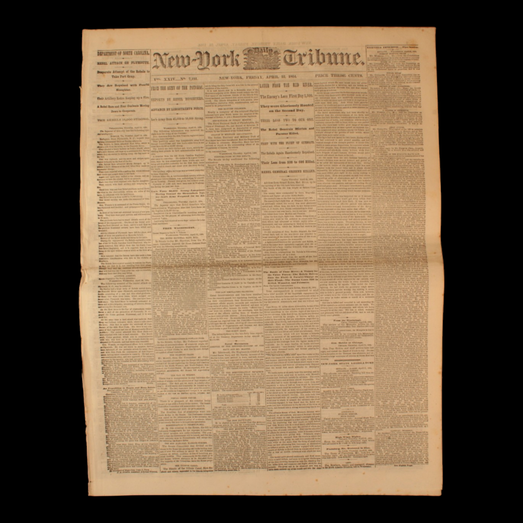New York Tribune, Civil War Issues