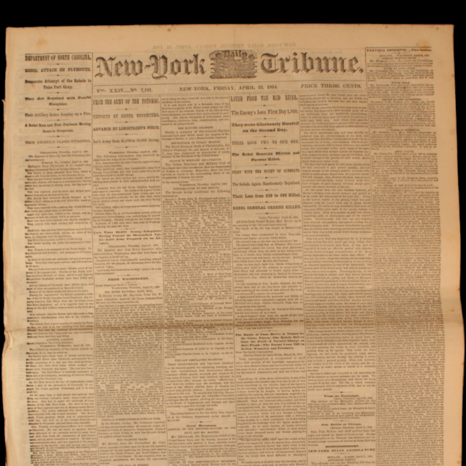 New York Tribune, Civil War Issues
