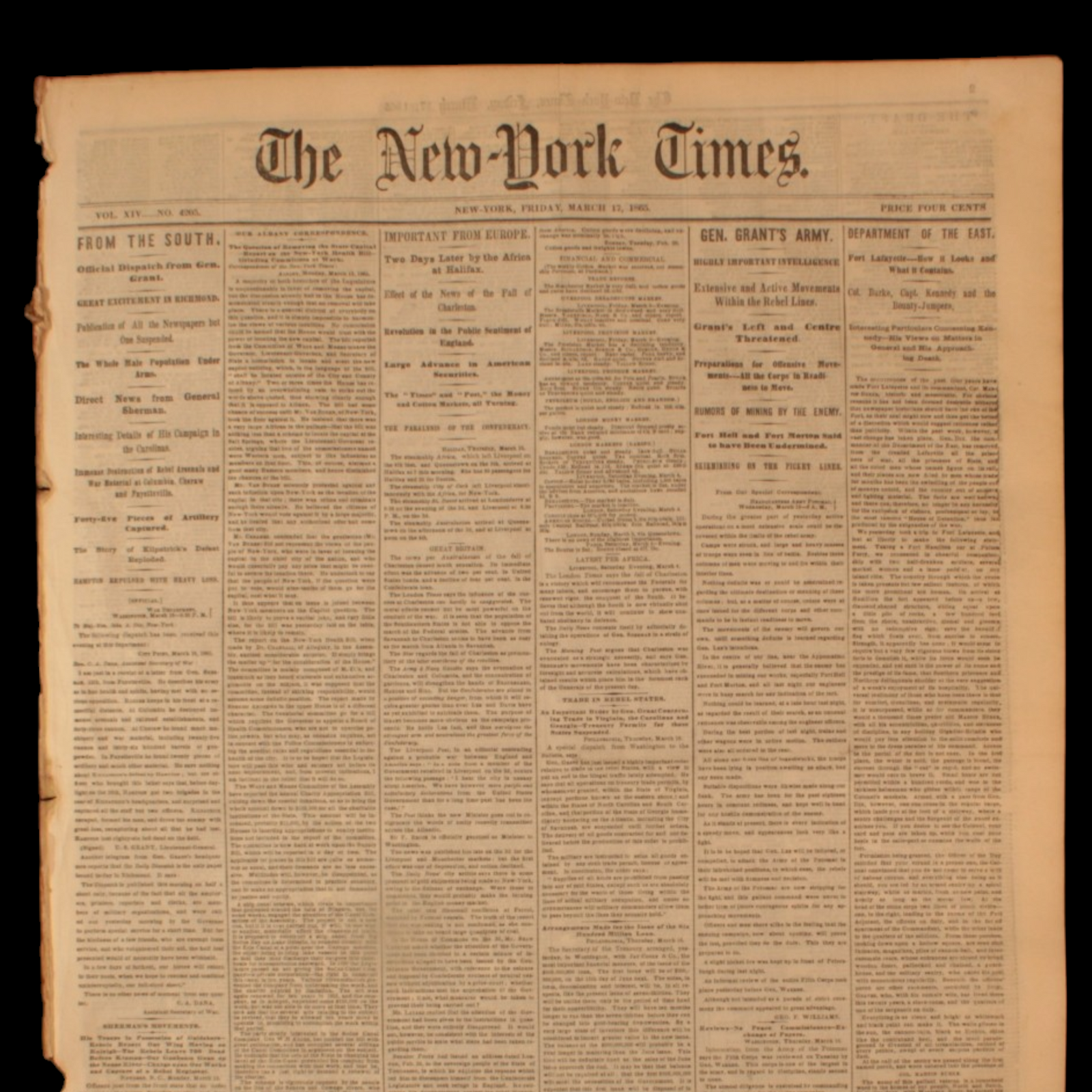 New York Times, Civil War Issues