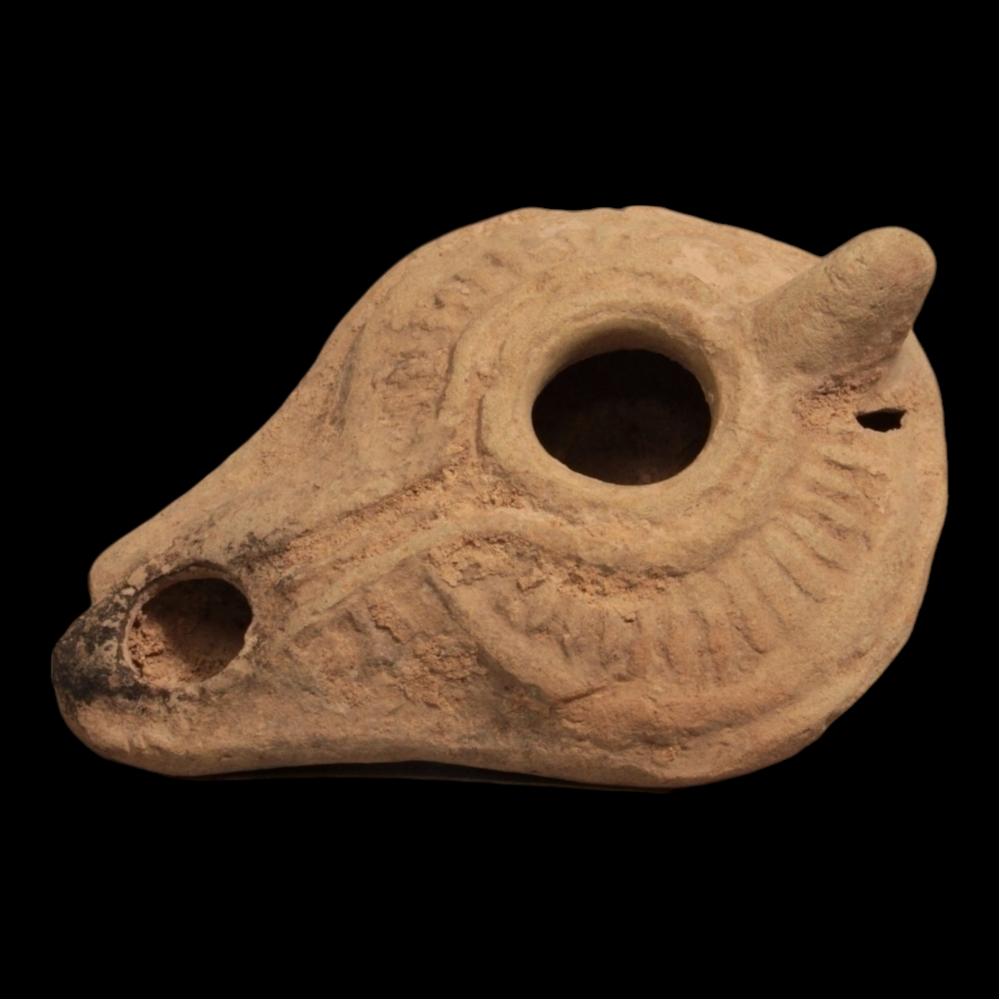 Late Roman Oil Lamp, 3.2 inch - c. 100 to 476 CE - Middle East