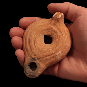 Byzantine Oil Lamp, 3.8 inch - c. 500 to 900 CE - Middle East