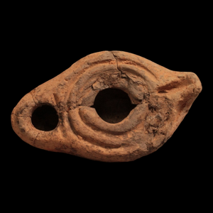 Late Roman Oil Lamp, 3.8 inch - c. 300 to 600 CE - Middle East