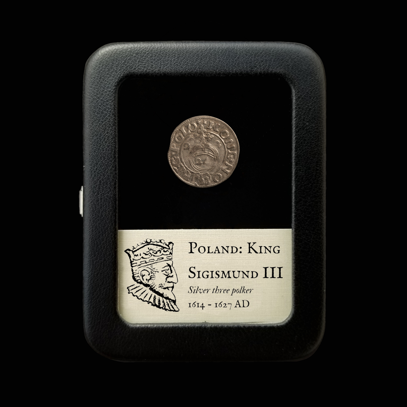 Poland, King Sigismund III, Silver 3 Polker - 1614 to 1627 CE - Polish–Lithuanian Commonwealth