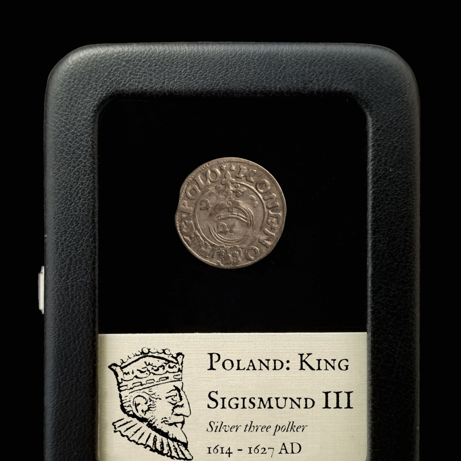 Poland, King Sigismund III, Silver 3 Polker - 1614 to 1627 CE - Polish–Lithuanian Commonwealth