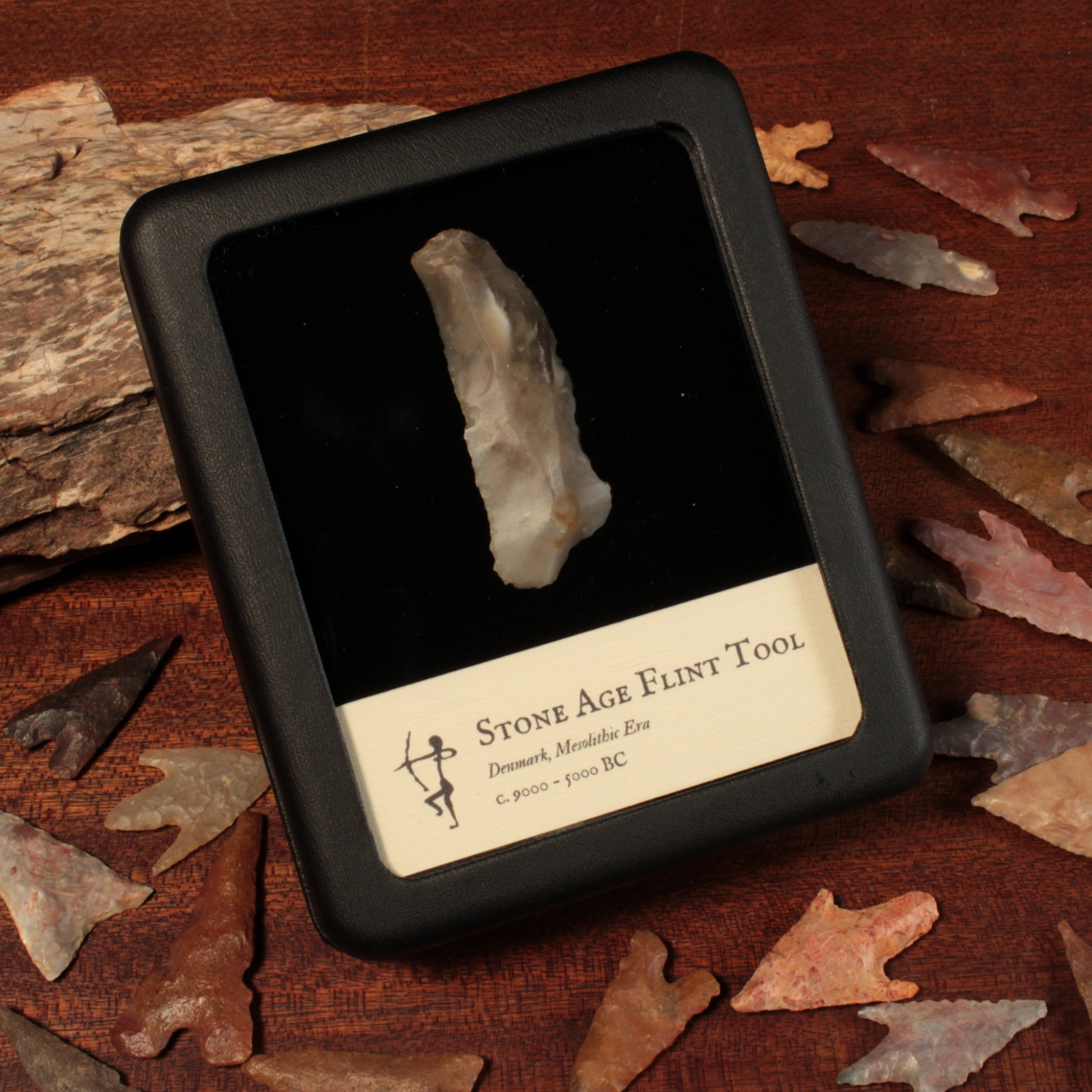 Danish Mesolithic Stone Tool, 2.0 inches (Blade or Scraper) - c. 9000 to 5000 BCE - Denmark - 1/17/23 Auction