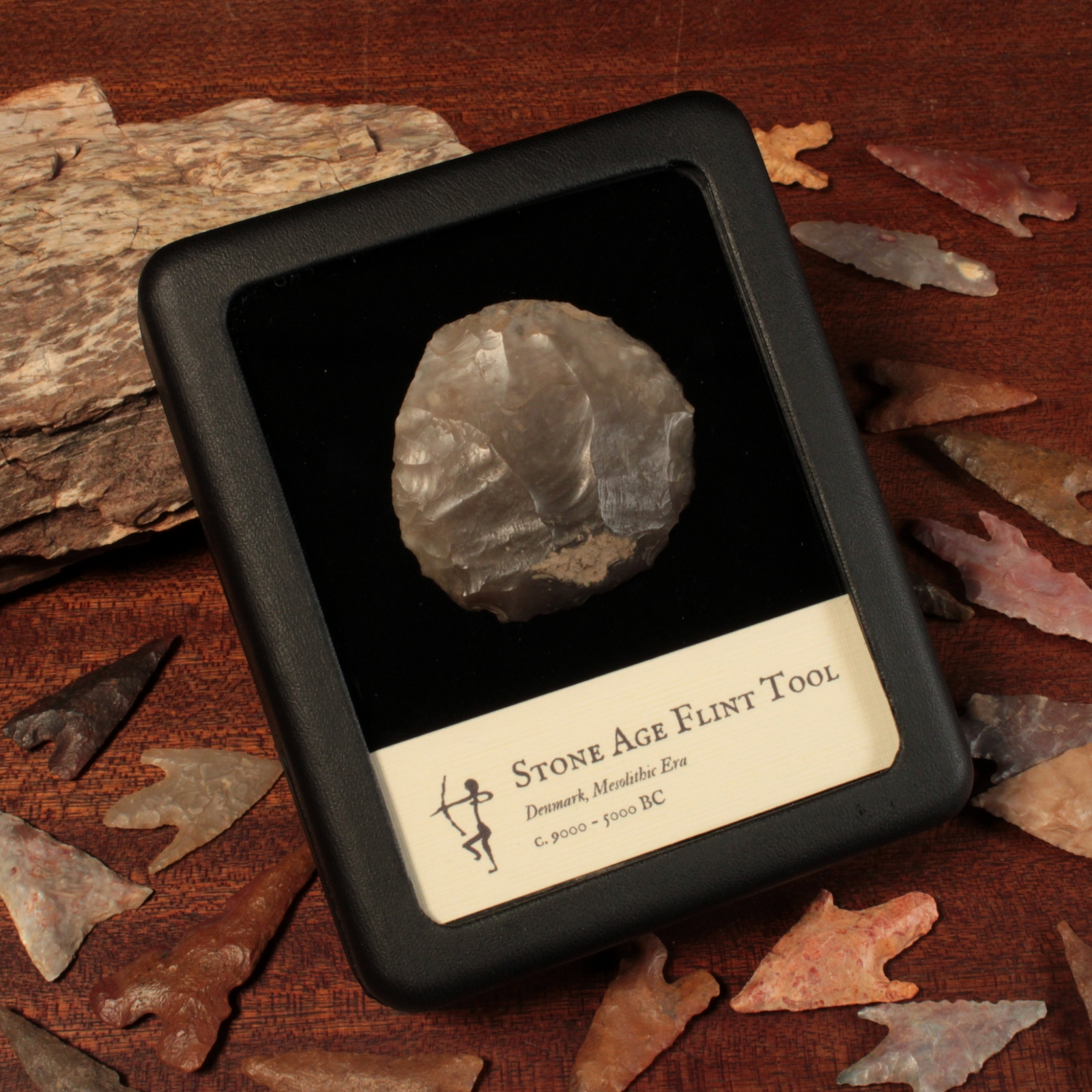 Danish Mesolithic Stone Tool, 1.8 inches (Flint Core) - c. 9000 to 5000 BCE - Denmark - 1/17/23 Auction