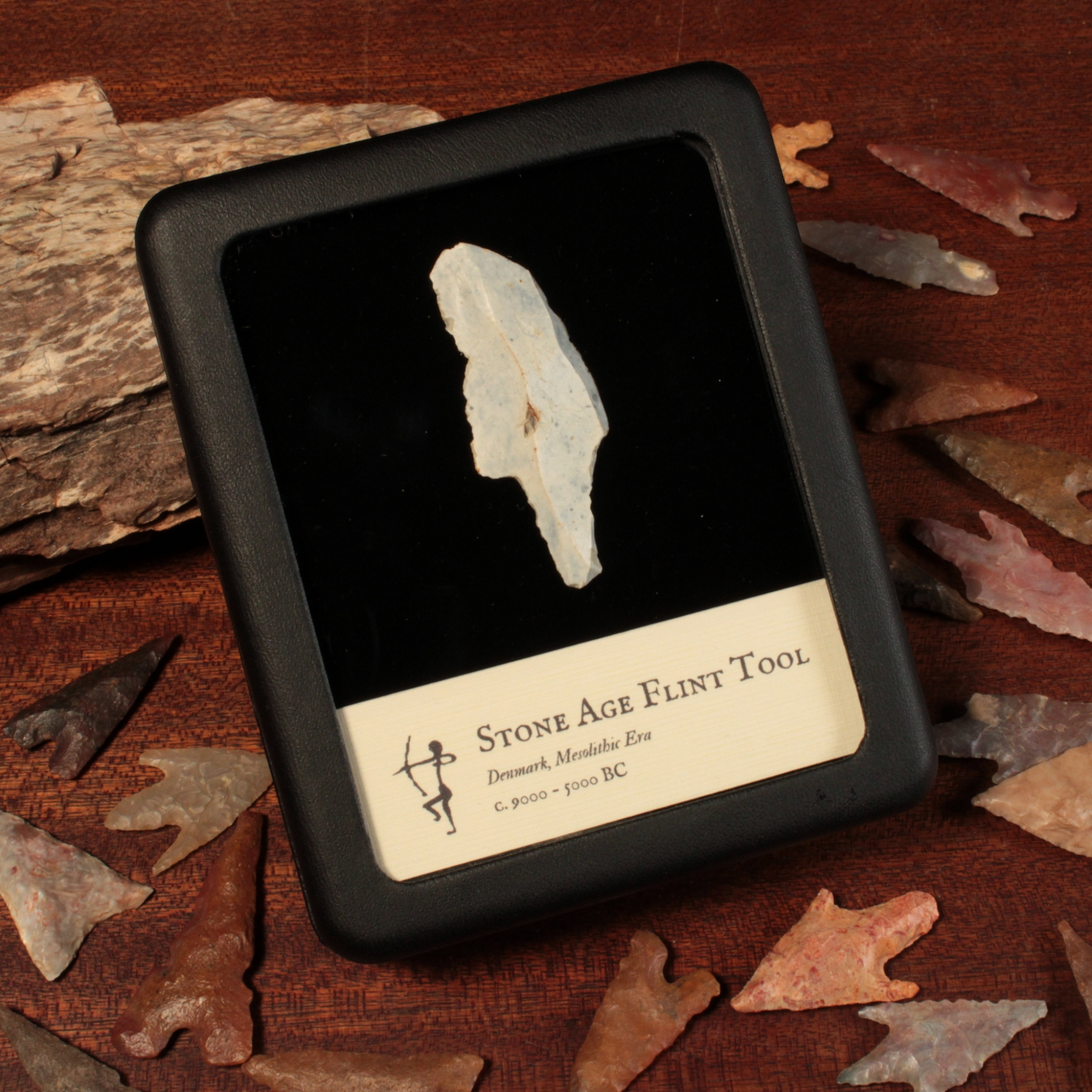 Danish Mesolithic Stone Tool, 2.0 inches (Arrow or Spear Head) - c. 9000 to 5000 BCE - Denmark - 1/17/23 Auction